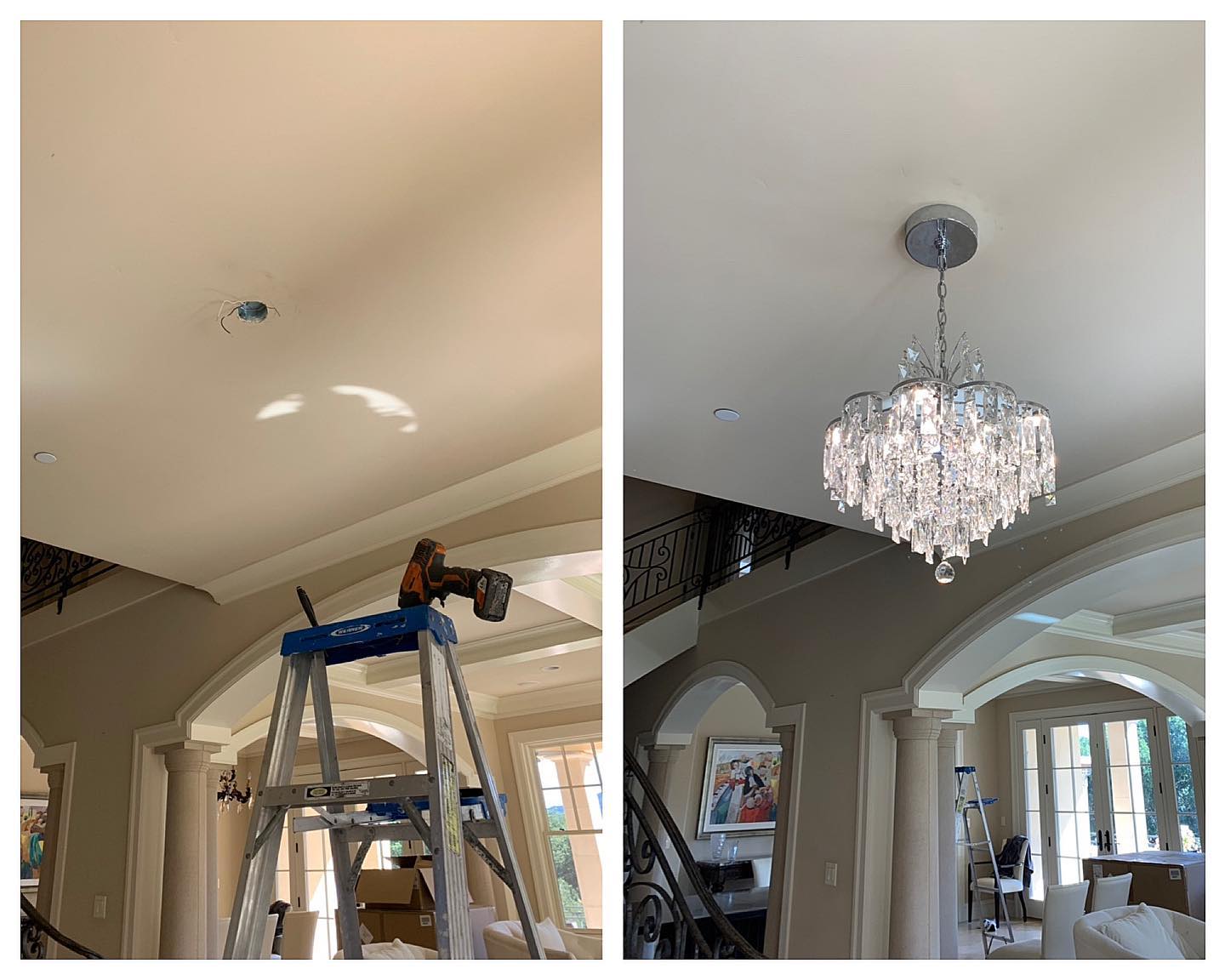 Install Chandelier, Replace light Switch, Replace Outlet, Replace Light Fixture, Replace Doorbell, Install Nest, Install Ring Doorbell
